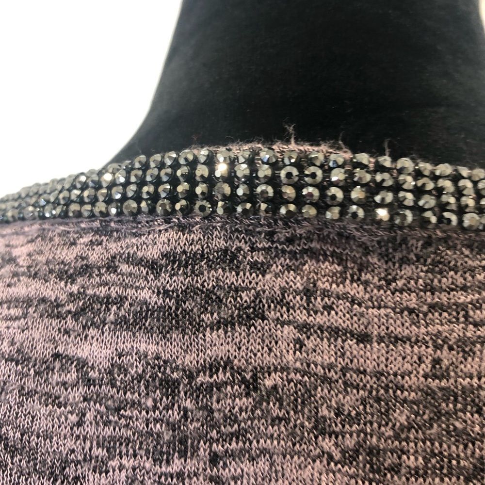 Juicy Couture pink and black top with jeweled collar, size large - Picture 4 of 8